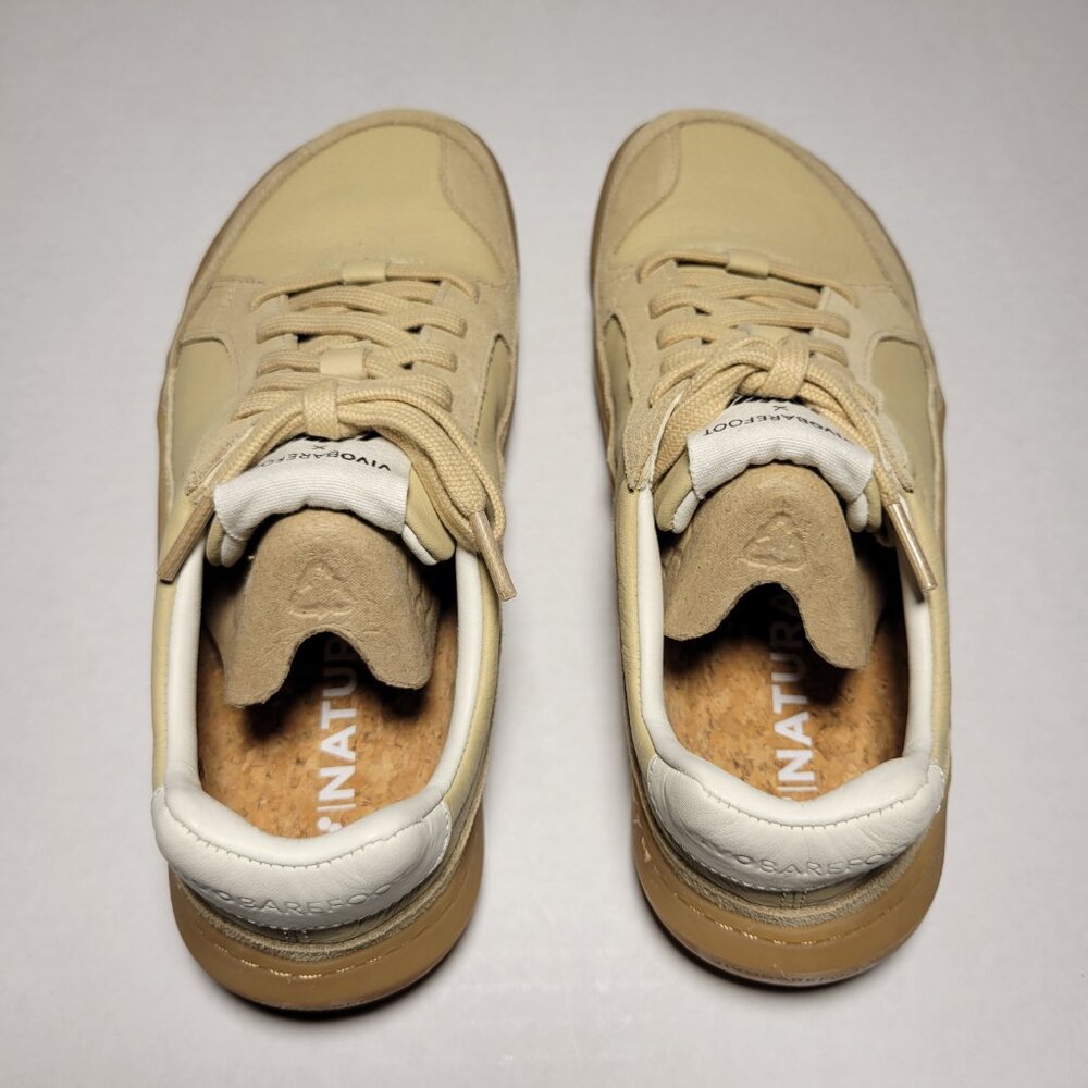 Vivobarefoot Womens Gobi II Premium Leather Sneaker in Desert Sand - Picture 2 of 12